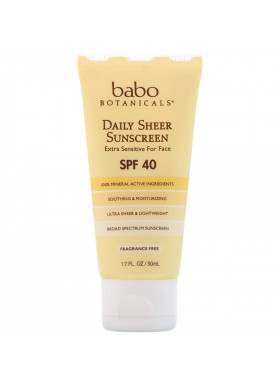 Babo Botanicals, Daily Sheer Mineral Sunscreen, SPF 40, 1.7 fl oz (50 ml)