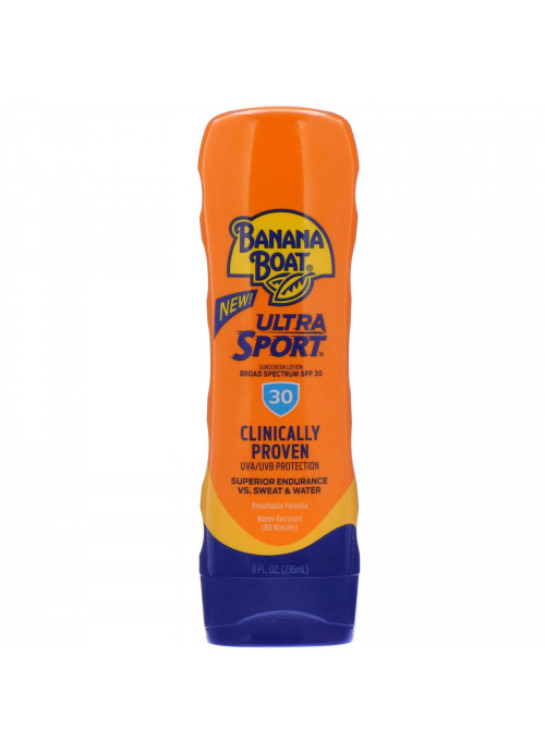 Banana Boat, Ultra Sport, Sunscreen Lotion, Broad Spectrum SPF 30, 8 oz (236 ml)