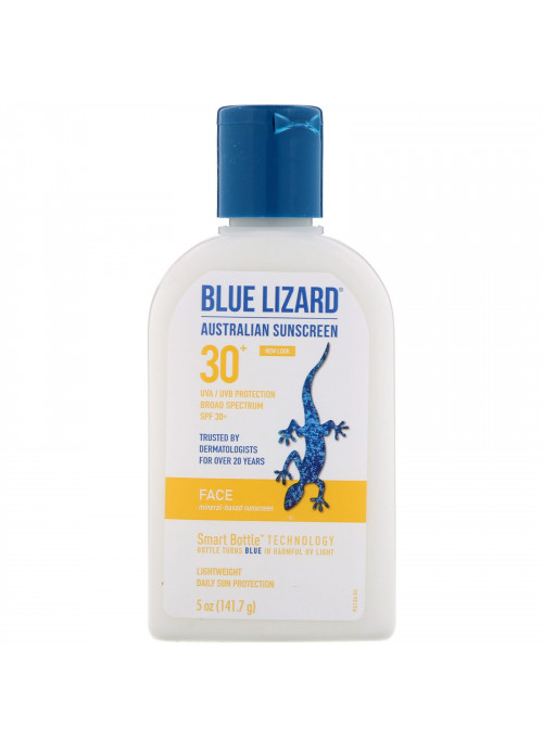 Blue Lizard Australian Sunscreen, Face, Mineral-Based Sunscreen, SPF 30+, 5 oz (141.7 g)