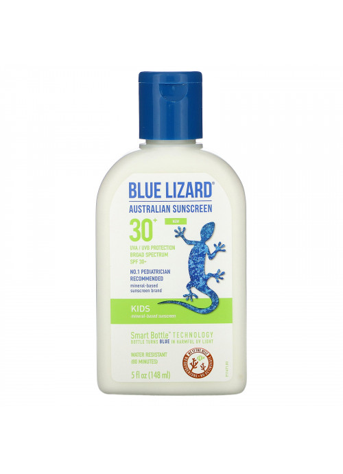 Blue Lizard Australian Sunscreen, Kids, Mineral-Based Sunscreen, SPF 30+, 5 fl oz (148 ml)