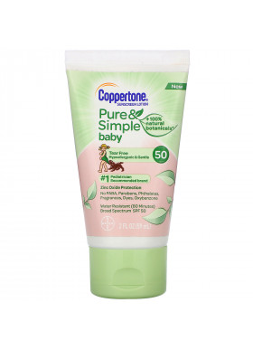 Coppertone, Baby, Pure & Simple, Sunscreen Lotion, SPF 50, 2 fl oz (59 ml)