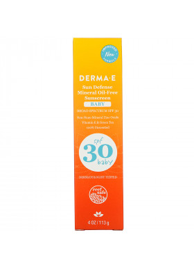Derma E, Baby, Sun Defense Mineral Oil-Free Sunscreen, SPF 30, 4 oz (113 g)