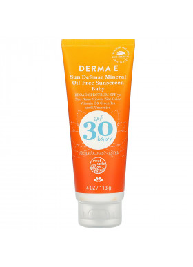 Derma E, Baby, Sun Defense Mineral Oil-Free Sunscreen, SPF 30, 4 oz (113 g)
