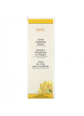 Gigi Spa, Cloth Epilating Strips for Soft Waxes, Large, 100 Strips