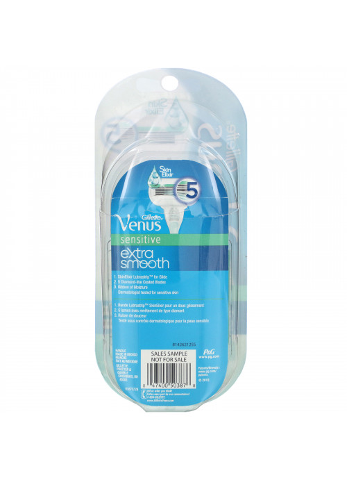 Gillette, Venus, Sensitive Extra Smooth, 1 Razor + 2 Cartridges