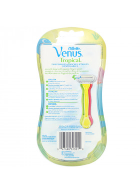 Gillette, Venus, Tropical Disposable Razors, 3 Razors