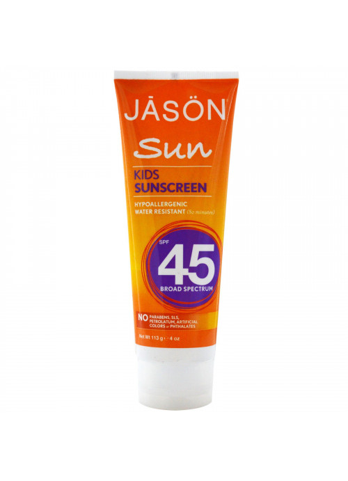 Jason Natural, Sun, Kids Sunscreen, SPF 45, 4 oz (113 g)
