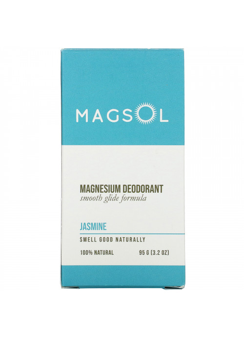 Magsol, Magnesium Deodorant, Jasmine, 3.2 oz (95 g)