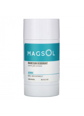 Magsol, Magnesium Deodorant, Jasmine, 3.2 oz (95 g)
