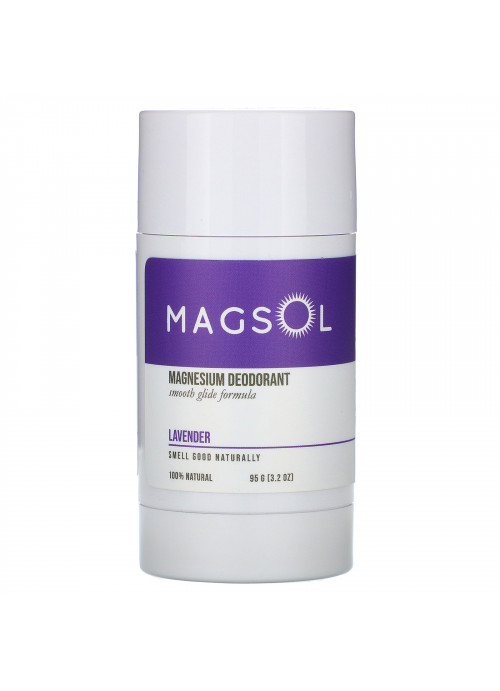 Magsol, Magnesium Deodorant, Lavender, 3.2 oz (95 g)