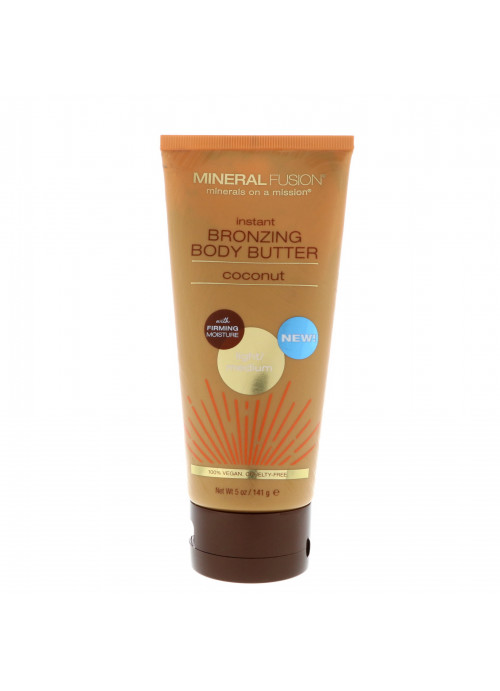Mineral Fusion, Instant Bronzing Body Butter, Light/Medium, Coconut, 5 oz (141 g)