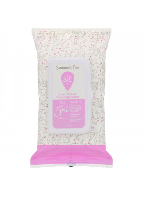Summer's Eve, 5 in 1 Cleansing Cloths, Island Splash, 32 Cloths