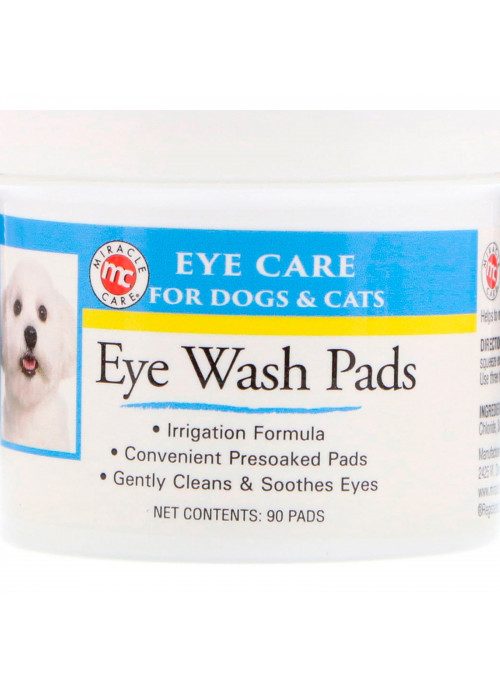 Miracle Care, Eye Care, Eye Wash Pads, For Dogs & Cats, 90 Pads