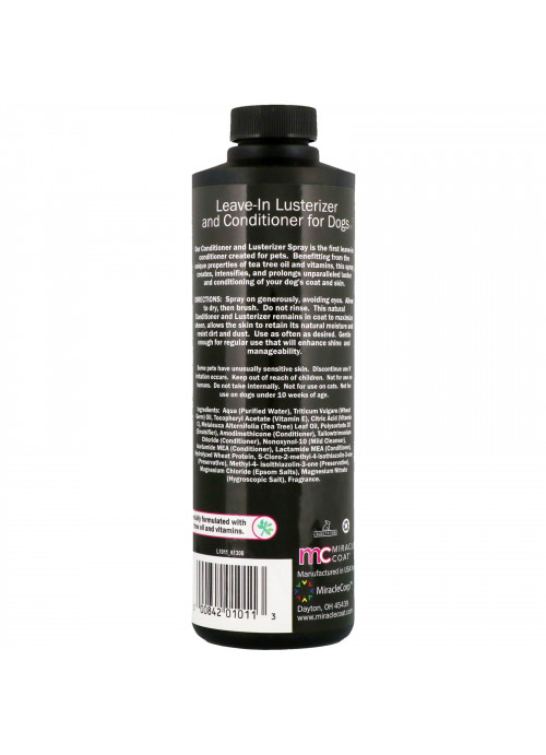 Miracle Care, Miracle Coat, Leave-In Lusterizer Conditioner, For Dogs, Herbal Scent, 12 fl oz (355 ml)