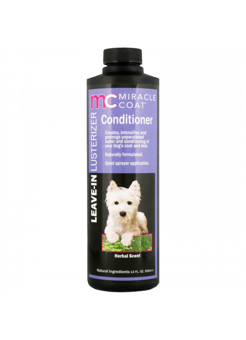 Miracle Care, Miracle Coat, Leave-In Lusterizer Conditioner, For Dogs, Herbal Scent, 12 fl oz (355 ml)