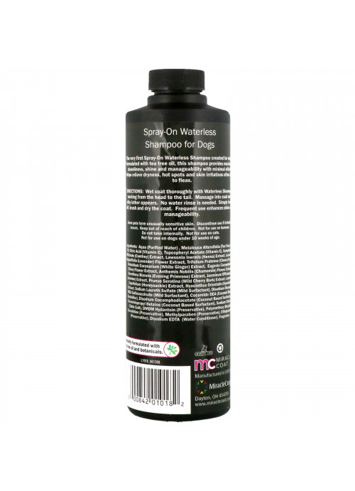 Miracle Care, Miracle Coat, Spray-On Waterless Shampoo, For Dogs, Meadow Fresh Scent, 12 fl oz (355 ml)