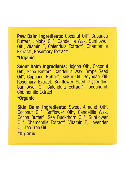 Charlie & Frank, Dog Balms Variety Set, Paw, Skin, Snout, 3 Tins, 0.3 oz (8.5 g) Each