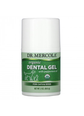 Dr. Mercola, Organic Dental Gel with Peppermint Oil, For Cats & Dogs, 2 oz (56.6 g)
