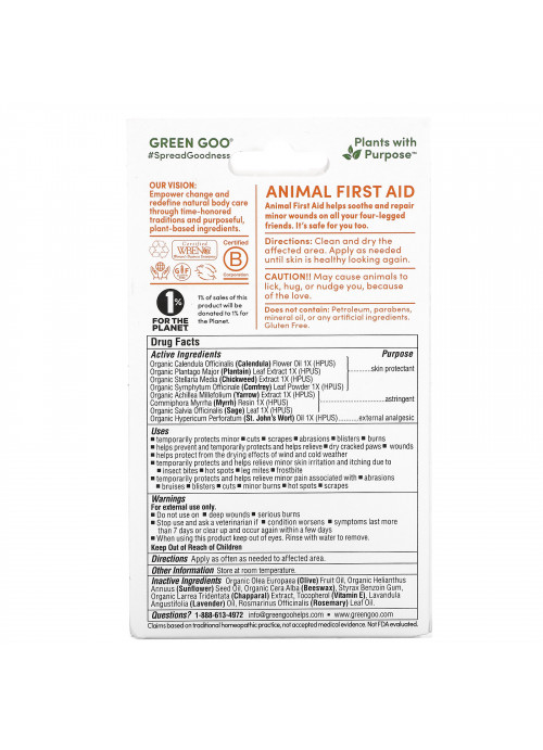 Green Goo, Animal First Aid Salve, 1.82 oz (51.7 g)