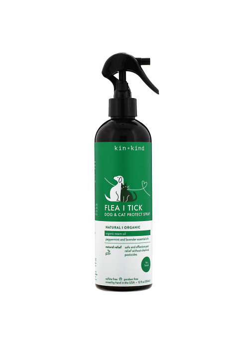 Kin+Kind, Flea and Tick, Dog & Cat Protect Spray, 12 fl oz (354 ml)