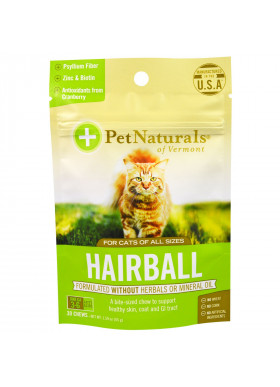 Pet Naturals of Vermont, Hairball, For Cats, 30 Chews, 1.59 oz (45 g)