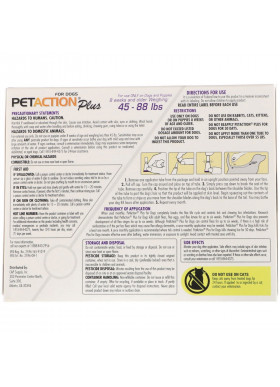 PetAction Plus, For Dogs, 45-88 lbs, 3 Doses - 0.091 fl oz (2.68 ml) Each