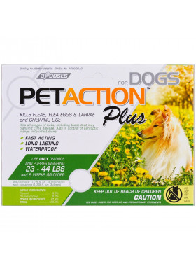 PetAction Plus, For Medium Dogs, 3 Doses- 0.045 fl oz