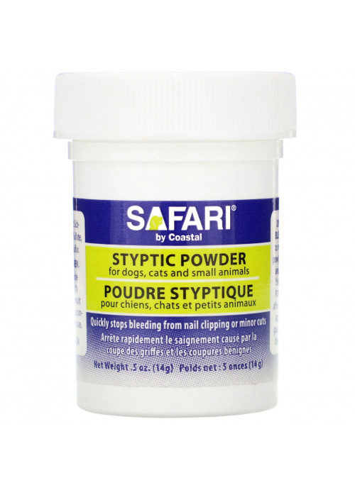 Safari, Styptic Powder for Dogs, Cats and Small Animals , .5 oz (14 g)
