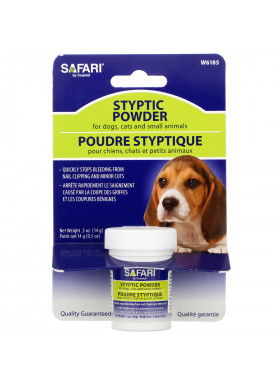 Safari, Styptic Powder for Dogs, Cats and Small Animals , .5 oz (14 g)