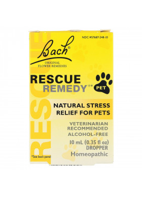 Bach, Original Flower Remedies, Rescue Remedy Pet, Natural Stress Relief, Dropper, Alcohol-Free, 0.35 fl oz (10 ml)