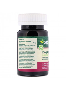 petnc NATURAL CARE, Dog Aspirin Formula, All Dog, Liver Flavor, 120mg, 50 Chewables