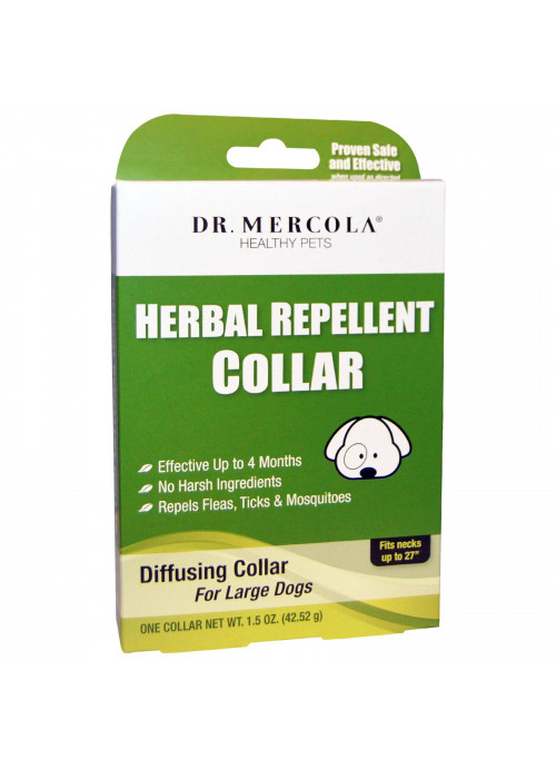 Dr. Mercola, Herbal Repellent Collar for Large Dogs, One Collar, 1.5 oz (42.52 g)