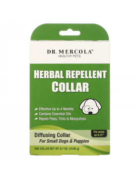 Dr. Mercola, Herbal Repellent Collar, For Small Dogs & Puppies, One Collar, 0.7 oz (19.85 g)