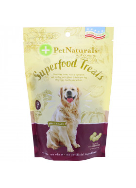 Pet Naturals of Vermont, Superfood Treats for Dogs, Peanut Butter Recipe, 100+ Treats, 8.5 oz (240 g)