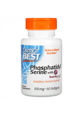 Doctor's Best, Phosphatidylserine with SerinAid, 100 mg, 60 Softgels