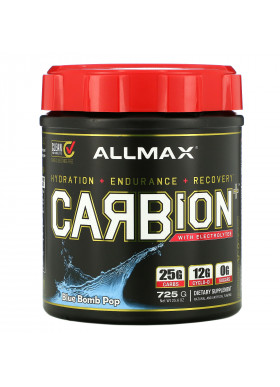 ALLMAX Nutrition, CARBion+ with Electrolytes, Blue Bomb Pop, 25.6 oz (725 g)