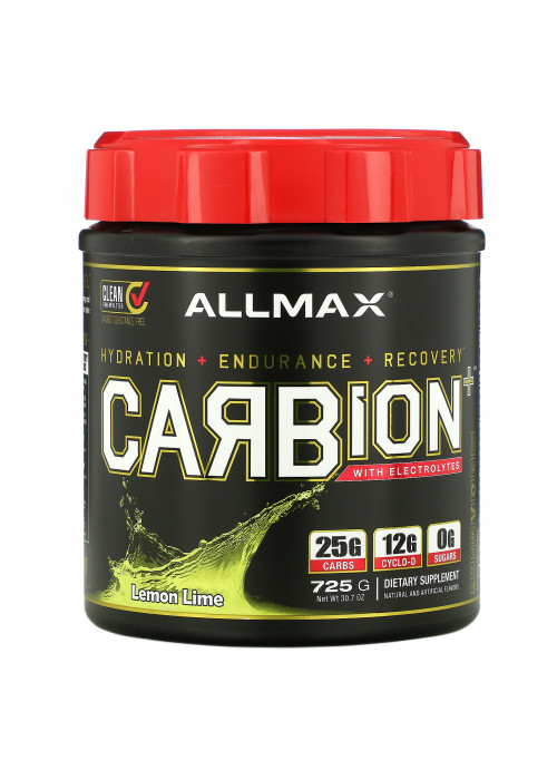 ALLMAX Nutrition, CARBion+ with Electrolytes, Lemon Lime, 30.7 oz (725 g)