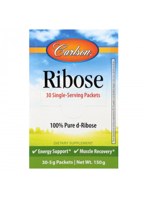 Carlson Labs, Ribose , 30 Single Serving Packets, 5 g Each