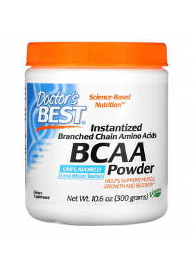 Doctor's Best, Instantized BCAA Powder, Unflavored, 10.6 oz (300 g)