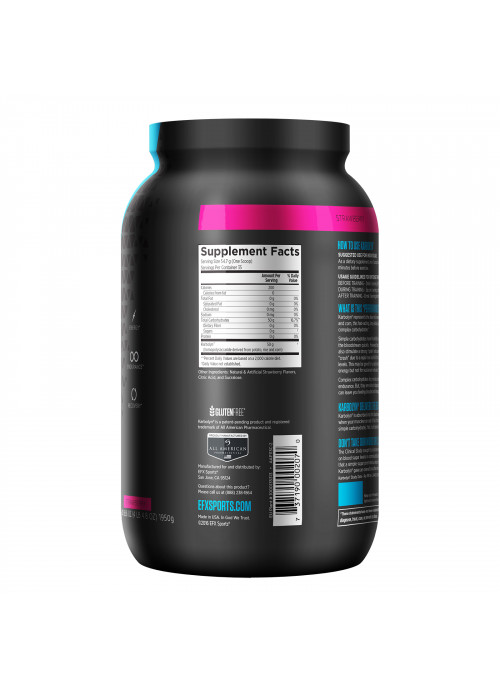 EFX Sports, Karbolyn Fuel, Strawberry, 4.3 lbs (2000 g)