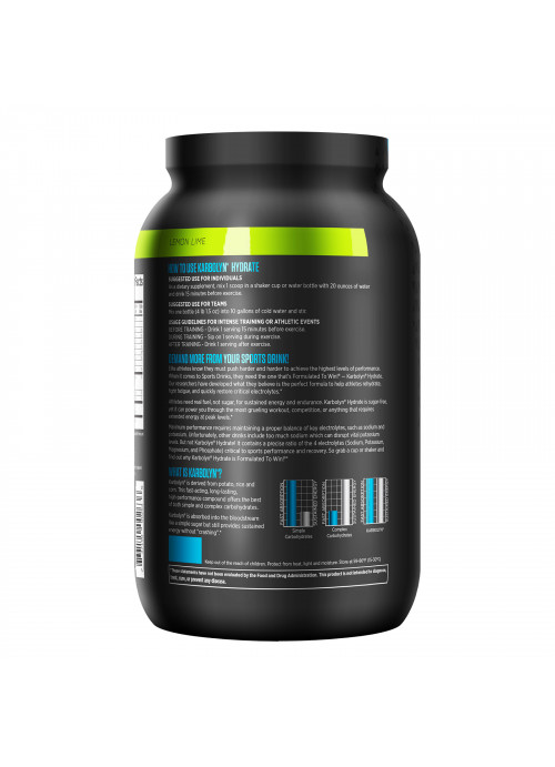 EFX Sports, Karbolyn Hydrate, Lemon Lime, 4.09 lbs (1856 g)