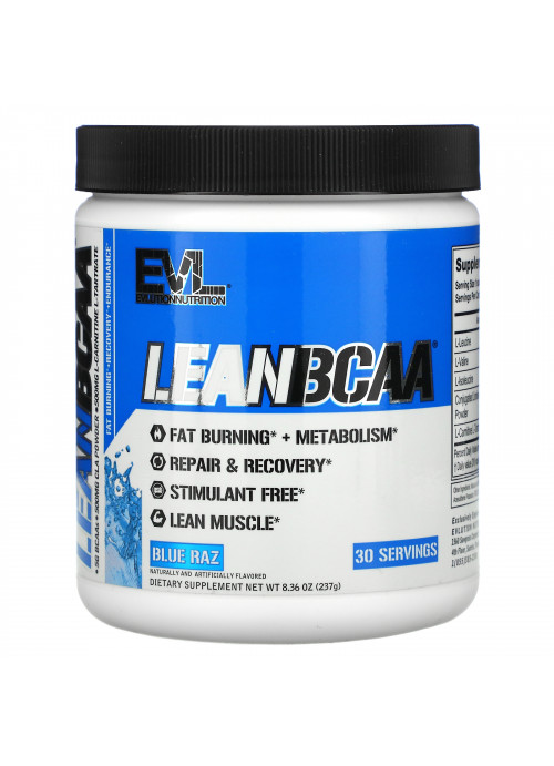 EVLution Nutrition, LEAN BCAA, Blue Raz, 8.36 oz (237 g)