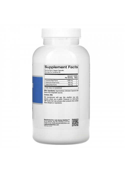 Lake Avenue Nutrition, Branched-Chain Amino Acids, 240 Veggie Capsules