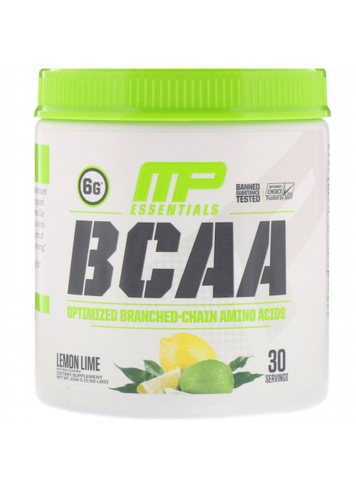 MusclePharm, Essentials, BCAA, Lemon Lime, 0.52 lbs (234 g)
