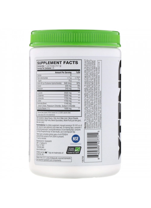 Xtend, The Original 7G BCAA, Natural Zero, Strawberry Kiwi Splash, 13 oz (367.5 g)