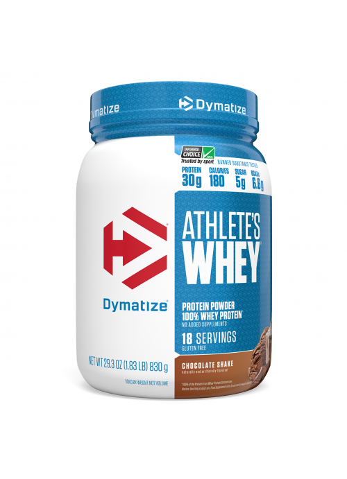 Dymatize Nutrition, Athlete’s Whey, Chocolate Shake, 1.83 lb (828 g)