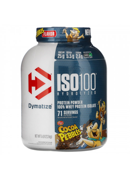 Dymatize Nutrition, ISO100 Hydrolyzed, 100% Whey Protein Isolate, Cocoa Pebbles, 5 lb (2.3 kg)