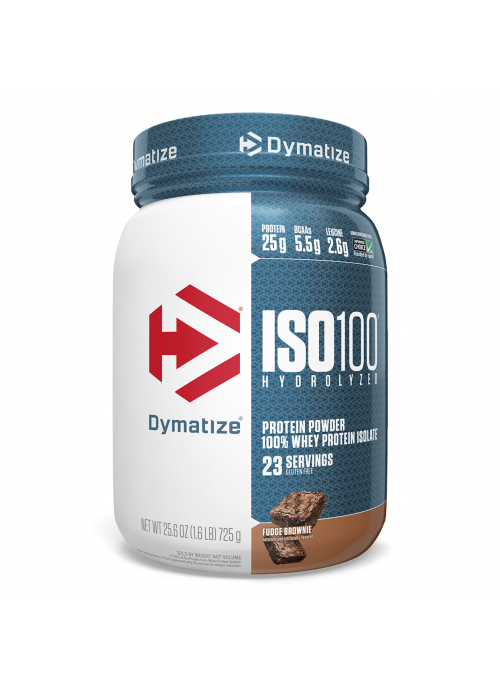 Dymatize Nutrition, ISO100 Hydrolyzed, 100% Whey Protein Isolate, Fudge Brownie, 1.6 lbs (725 g)