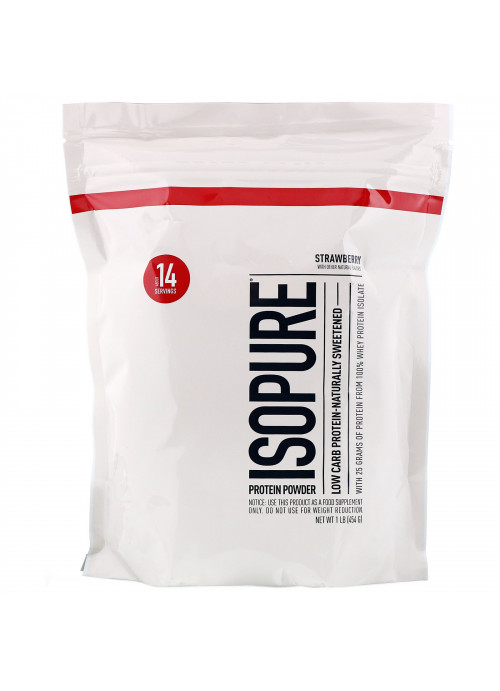 Isopure, Low Carb Protein Powder, Strawberry, 1 lb (454 g)
