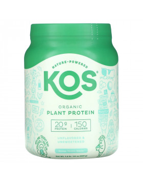 KOS, Organic Plant Protein, Unflavored & Unsweetened, 1.5 lb (680 g)